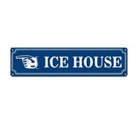 Personalized Directional Street Signs, Outdoor Ice House Tin Signs For Funny Decor, Custom Gifts, Porch, Family And Cafes, Weather Fade Resistant, 10x40cm, More Sizes by Choosing