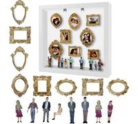 Personalized DIY Museum Silhouette Box Custom Frames Shadow Box Photo Frame for Valentine's Day Anniversaries Customize Photo-Museum Frames Kit For Couples Her Him Family (White)