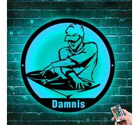 Personalized DJ Disc Music Metal Wall Art, Custom name DJ player Room Decor sign with LED lights, DJ Headphones Led Neon Light,Dj gift, Dj wall hanging decor, Home Music Club Decoration