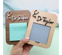 Personalized Doctor Sticky Note Pad Holder Gift,Organizer for Doctor,Custom Sticky Notepad Holder,Wooden Notes-Holder,Nurse Graduation Gift,Gift for Her,Birthday,Christmas (Natural Wood)