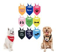 Personalized Dog Bandana - Custom Embroidered Pet Scarf with Name, Triangle Bib for Small Medium Large Dogs, Cats & Puppies