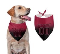 Personalized Dog Bandana Custom Pet Bandanas with Name Number,Custom Neckwear Dog Scarf Triangle Bibs Kerchief Headband Pet Costume