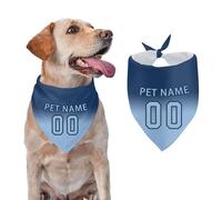 Personalized Dog Bandana Custom Pet Bandanas with Name Number,Custom Neckwear Dog Scarf Triangle Bibs Kerchief Headband Pet Costume
