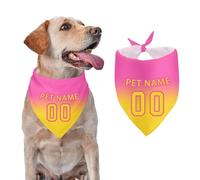 Personalized Dog Bandana Custom Pet Bandanas with Name Number,Custom Neckwear Dog Scarf Triangle Bibs Kerchief Headband Pet Costume
