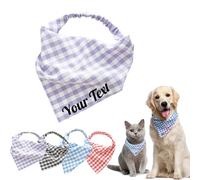 Personalized Dog Bandana Elastic Band, Custom Bandana with Name, Soft Triangle Pet Scarf Funny Gifts for Small Medium Large Dogs & Cats (Purple)