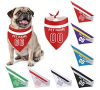 Personalized Dog Bandana For Home Office Pick-Me-Up Polyester 70x30cm Pet Gift For Puppy Small Medium Cats (Red)
