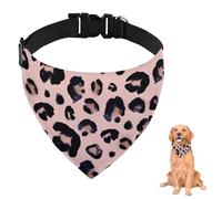 Personalized Dog Bandana Pink Leopard For Large Dogs Medium Dogs Small Washable Adjustable Dog Scarf Reusable Bib Accessories Grooming Parties And Daily Wear