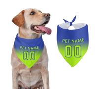 Personalized Dog Bandana with Name Number, Custom Dog Scarf Triangle Bibs Kerchief Football Sports Triangle Pet Bibs for Small Medium Large Puppy Cats