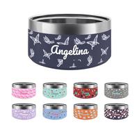 Personalized Dog Bowl with Name and Pattern,UV Print Custom Stainless Steel Pet Bowl Non Slip for Water and Food 25oz,40oz,53oz (Dream Pattern)