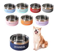 Personalized Dog Bowl with Name - Custom Engraved Non-Slip Stainless Steel Pet Food and Water Bowl - Spill Proof, Easy Clean Feeder for Small, Medium, Large Dogs and Cats