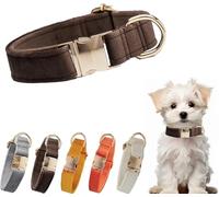 Personalized Dog Cat Collar Customizable with Name & Phone Number, Breakaway Safety Collar, Soft Velvet Adjustable Pet Collar for Small Medium Large Dogs, Puppies to Prevent Loss