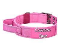 Personalized Dog Collar Custom Text Dog Collar Adjustable Medium Large Casual Dogs Collar Color1,M