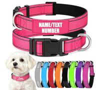 Personalized Dog Collar for Large Medium Small Dogs Soft Leather Custom Name Options Safety Design for Breeds
