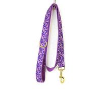 Personalized Dog Collar, Matching Pet Leash,Customzied Contacts Metal Buckle, Purple Moonlit Night Collar(Leash,3)