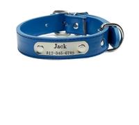 Personalized Dog Collar, Name Carved ID Tag, Anti-lost Solid PU Leather Collar, For Small Medium Large Dogs Puppy Cat large dog collar(5,XS)