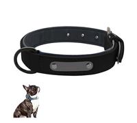 Personalized Dog Collar with Engraved Nameplate, Custom Text Adjustable ID Tag, Customized Collar for Small Medium Large Dogs, Pet Gifts (Black, L)