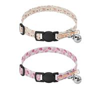 Personalized Dog Collars for Small Dogs Adjustable personalizadas para Female and Male Dog Collar Set of 2 Cartoon Cute Red Carousel Happy New Year Valentines Red Lips