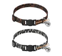 Personalized Dog Collars Quick Release Buckle Personalize Girl and Boy Collar 2 Pack Pumpkins Town Orange Halloween Poltergeist Hanging Ghosts Hallween