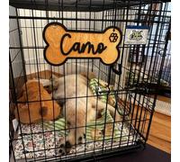 Personalized Dog Crate Sign,Personalized Kennel Name Plate Dog Paw Crate Pet Tag Doghouse Sign,Wooden Name Sign,Pet Lover's Gift,Custom Pet Decor (Style 4)