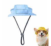 Personalized Dog Hat Adjustable Dogs Cap Custom Outdoor Sport Sun Hat with Large Holes for Small Medium Dogs, Summer Outdoor Hats Pet Cat Dog Sun Hats (Blue : L)
