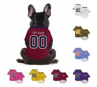 Personalized Dog Jersey,Custom Jersey Shirts For Pets With Name/Number/Logo, Pet Jersey For Small Medium Dog (Style 10)