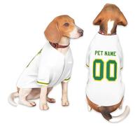 Personalized Dog Jersey Shirt,Customized Summer Breathable Pullover Pet Outfit With Name/Text/Photo/Logo for Dogs Puppy Cats Kitten