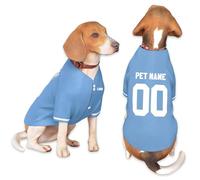 Personalized Dog Jersey Shirt,Customized Summer Breathable Pullover Pet Outfit With Name/Text/Photo/Logo for Dogs Puppy Cats Kitten