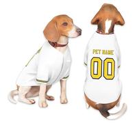 Personalized Dog Jersey Shirt,Customized Summer Breathable Pullover Pet Outfit With Name/Text/Photo/Logo for Dogs Puppy Cats Kitten