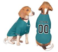 Personalized Dog Jersey Shirt,Customized Summer Breathable Pullover Pet Outfit With Name/Text/Photo/Logo for Dogs Puppy Cats Kitten