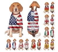 Personalized Dog Jersey,World Cup 2026 Custom Dog Jersey Shirts With Number, Pet Jersey For Small Medium Dog (Style 1)