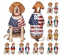Personalized Dog Jersey,World Cup 2026 Custom Dog Jersey Shirts With Number, Pet Jersey For Small Medium Dog (Style 2)