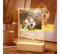 Personalized Dog Memorial Gifts Custom Photo Night Lights Pet Loss Gifts Dog Memorial Plaque Cat Memorial Photo Frame Sympathy Gifts with Picture Name Date - Keepsake Loss of Dog Cat Bereavement Gifts