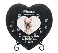 Personalized Dog Memorial Gifts for Loss of Dog, Custom Photo Pet Stone, Personalized Memorial Gifts for Pet Loss, Gift for Cat Lovers, Stones for Dogs, Cemetery Decorations for Grave (Design J)