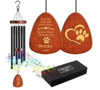 Personalized Dog Memorial Gifts for Loss of Dog Pet Memorial Gifts for Dogs Memorial Wind Chimes for Loss of Loved One Dogs Sympathy Bereavement Gift Wind Chimes for Outside