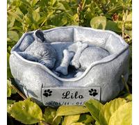 Personalized Dog Memorial Stone Statue Dog Garden Statue Pet Loss Gifts Pet Memorial Gifts Dog Grave Marker or Garden Memorial Headstone Waterproof and Weatherproof Dog Memorial Plaque
