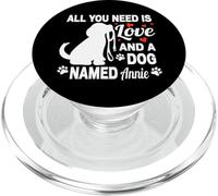 Personalized Dog Name Annie Cute Dog Pet Lover PopSockets PopGrip for MagSafe