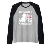 Personalized Dog Name Denver Cute Dog Pet Lover Raglan Baseball Tee
