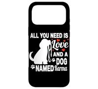 Personalized Dog Name Karma Cute Dog Pet Lover Case for iPhone 17 Pro Max