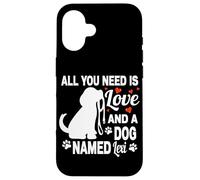 Personalized Dog Name Lexi Cute Dog Pet Lover Case for iPhone 16