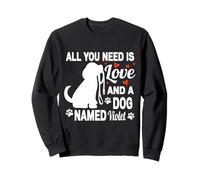Personalized Dog Name Violet Cute Dog Pet Lover Sweatshirt