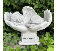 Personalized Dog Pet Memorial Garden Stone ,Angel Memorial Dog Statue Engrave With Any Word,Dog Grave Marker Headstone Tombstone,Sympathy Dog Lost Gift