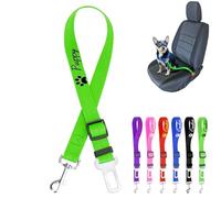 Personalized Dog Seat Belts for Cars, Embroidered Dog Car Harness, Costume Dog Seatbelt, Green Car Harness for Dogs Adjustable 36-65cm for Puppy and Small Dog
