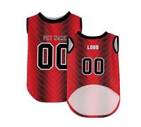 Personalized Dog Soccer Tank Top Custom Name Number Logo Durable Frabric Moisture-Wicking Sleeveless Vest for large Medium and Small Breed Dogs Competitive Matches & Family Fan Costumes