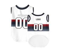 Personalized Dog Sweatshirts, Custom Jersey Shirts for Pets with Name/Number/Logo, Lightweight Pet Clothing for Small and Medium Dogs