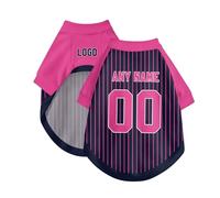 Personalized Dog T-Shirt With Number Name Logo Printed, Quick Dry Football Jersey Custom Breathable Gym Shirt for All Breed Sizes Dogs and Cats