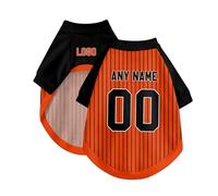 Personalized Dog T-Shirt With Number Name Logo Printed, Quick Dry Football Jersey Custom Breathable Gym Shirt for All Breed Sizes Dogs and Cats