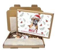 Personalized Dog Treat Gift Box - Custom for Any Breed - Holiday Puppy Treats & Doggy Present - Boxer - 200g
