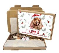 Personalized Dog Treat Gift Box - Custom for Any Breed - Holiday Puppy Treats & Doggy Present - Cocker Spaniel - 200g