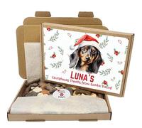 Personalized Dog Treat Gift Box - Custom for Any Breed - Holiday Puppy Treats & Doggy Present - Dachshund - 200g