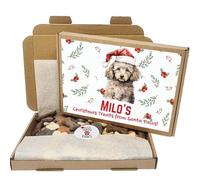 Personalized Dog Treat Gift Box - Custom for Any Breed - Holiday Puppy Treats & Doggy Present - Poodle - 350g